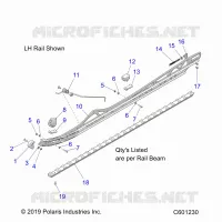 SUSPENSION, RAIL BEAMS, LH/RH