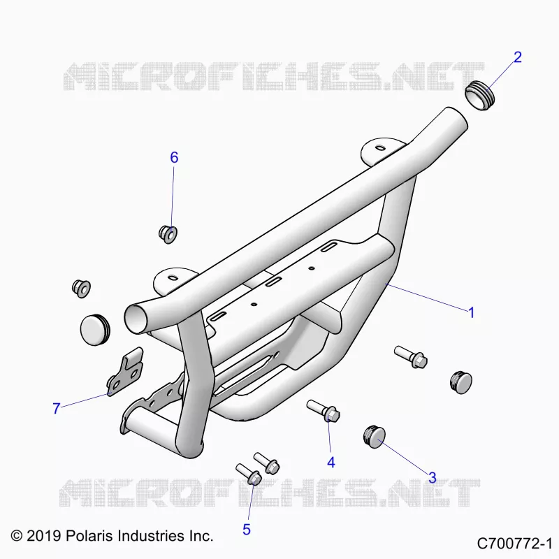 CHASSIS, FRONT PARAURTI 