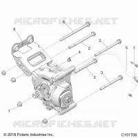 TRASMISSIONE, GEARCASE MOUNTING, REAR