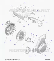 ENGINE, BLOWER HOUSING AND AUTOAVVOLGENTE