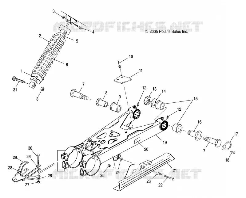 SWING ARM AND AMMORTIZZATORE POSTERIORE