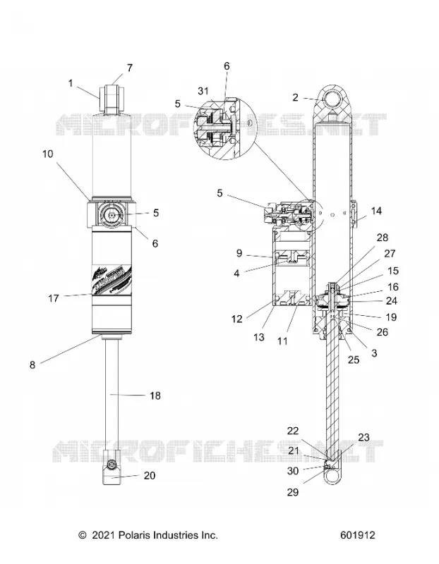 SUSPENSION, AMMORTIZZATORE POSTERIORE TRACK