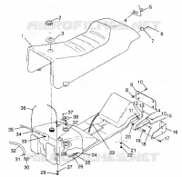 SEDILE   SERBATOIO DI GAS 700 XCR 0985678(A) and EUROPEAN 700 XCR E985678 (4943114311A006)