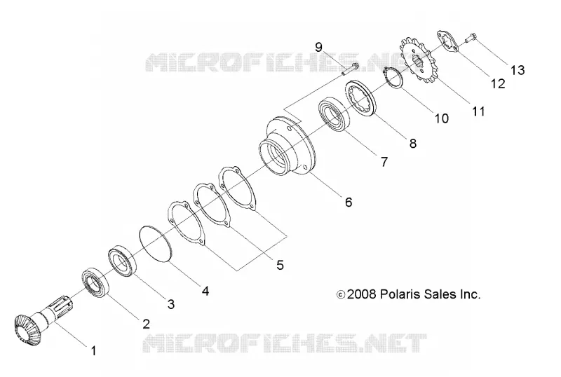 TRASMISSIONE, GEAR SHAFT OUTPUT