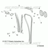 CAM CATENA AND TENSIONER