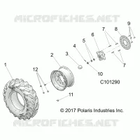 RUOTAS, FRONT TIRE AND BRAKE DISC