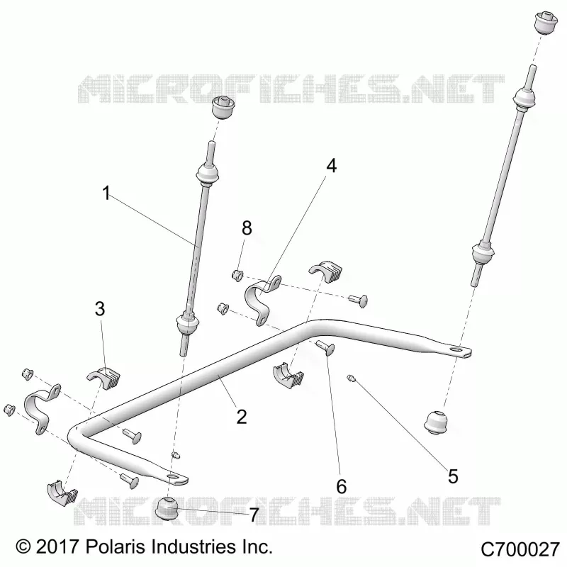 SUSPENSION, REAR BARRA DI STABILIZZAZIONE