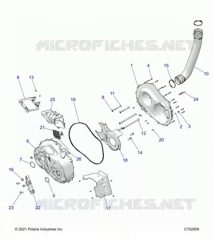 TRASMISSIONE, CLUTCH COVER AND DUCTING