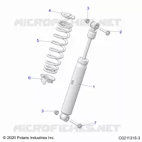 SUSPENSION, AMMORTIZZATORE POSTERIORE