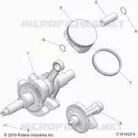 ENGINE, ALBERO MOTORE, PISTON AND BALANCE SHAFT