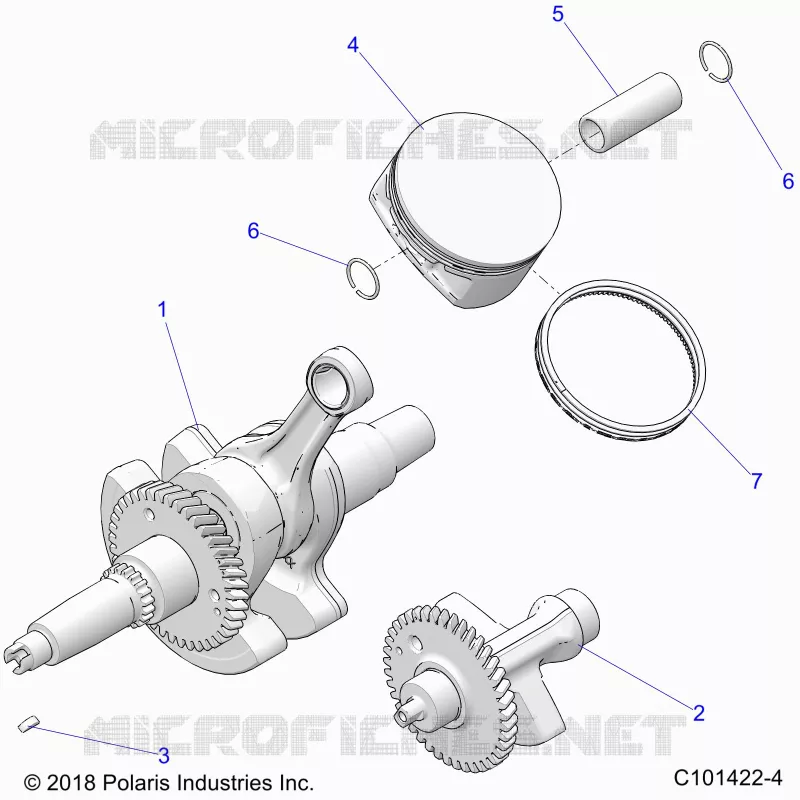 ENGINE, ALBERO MOTORE, PISTON AND BALANCE SHAFT