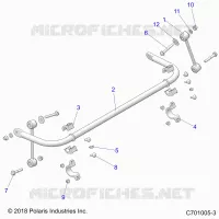 SUSPENSION, BARRA DI STABILIZZAZIONE, REAR