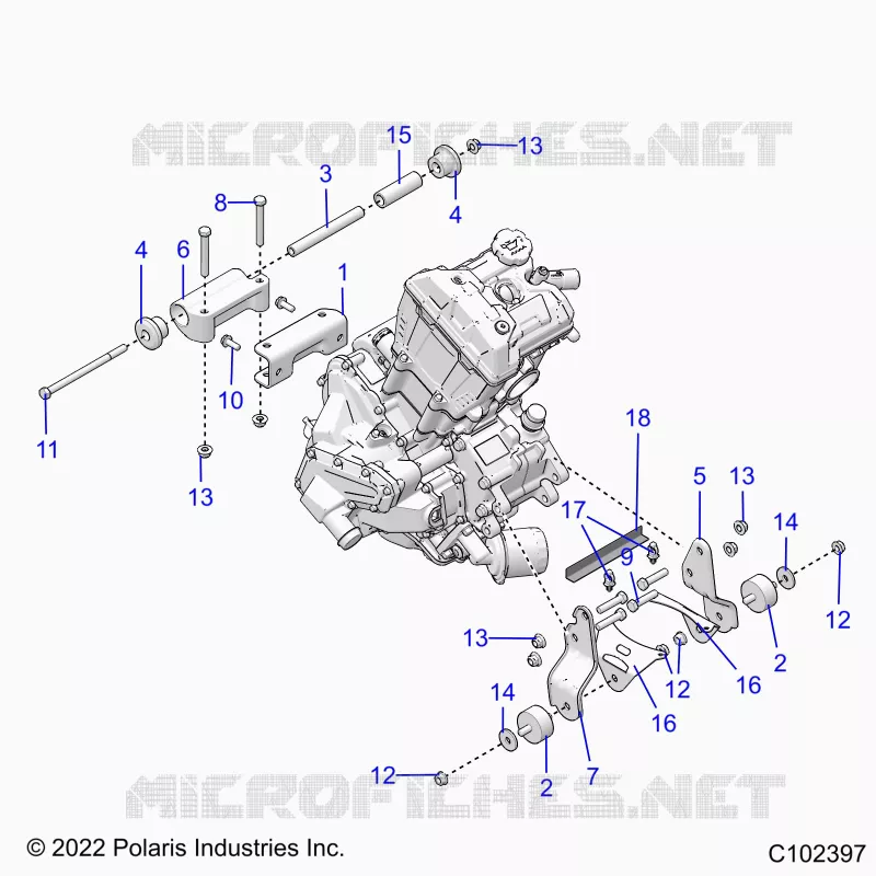 MOTORE, MOUNTING & LONG BLOCK