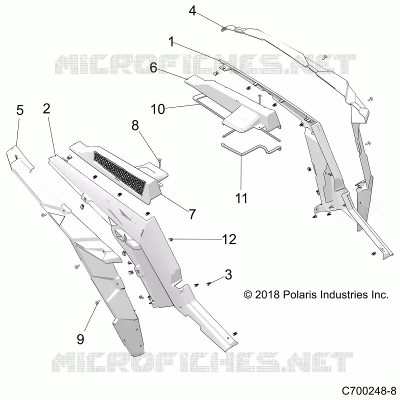CARROZZERIA POSTERIORE FENDERS AND BEZELS- Z21NAE92AG/BG/AX/BX (C700248-8)