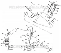 IMPIANTO DI SCARICO SLTX B974590 and INTL. SLTX I974590 (4941214121B004)