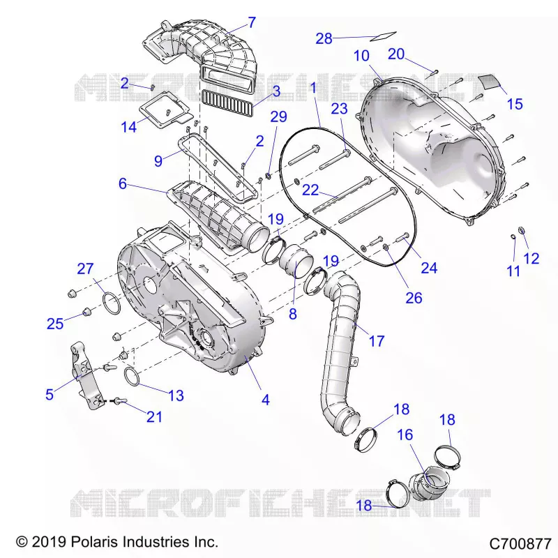 TRASMISSIONE, CLUTCH COVER AND DUCTING