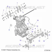 ENGINE, ENGINE AND TRASMISSIONE MOUNTING