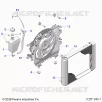 ENGINE, SISTEMA DI RAFFREDDAMENTO, RADIATOR, FAN & OVERFLOW BOTTLE