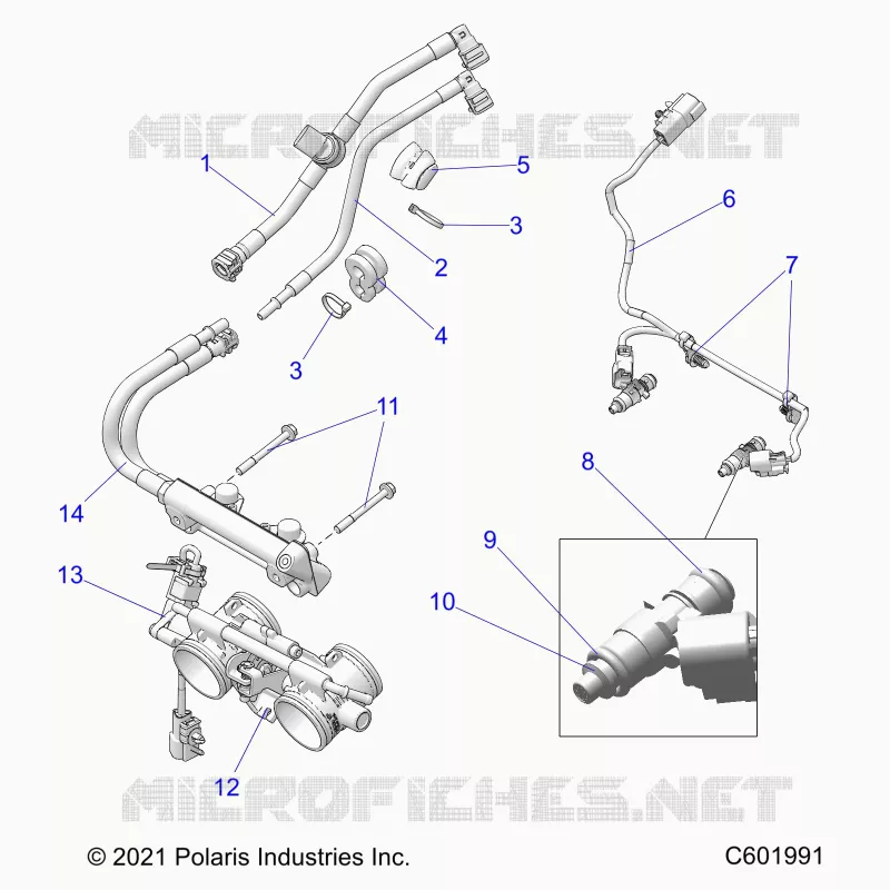 SISTEMA DI ALIMENTAZIONE CARBURANTE, RAIL, LINES AND THROTTLE BODY