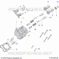 ENGINE, TESTA CILINDRO, CAMS AND VALVES