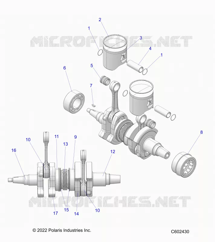 ENGINE, PISTON AND ALBERO MOTORE