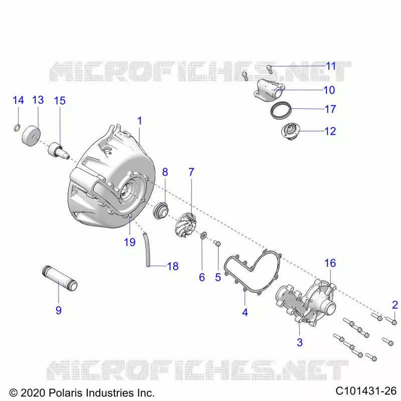ENGINE, SISTEMA DI RAFFREDDAMENTO AND WATER PUMP