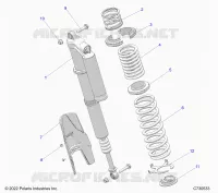 SUSPENSION, REAR SHOCK MONTAGGIO, STANDARD/PREMIUM