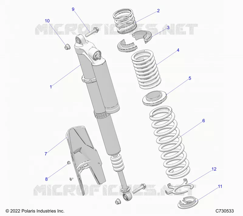 SUSPENSION, REAR SHOCK MONTAGGIO, STANDARD/PREMIUM