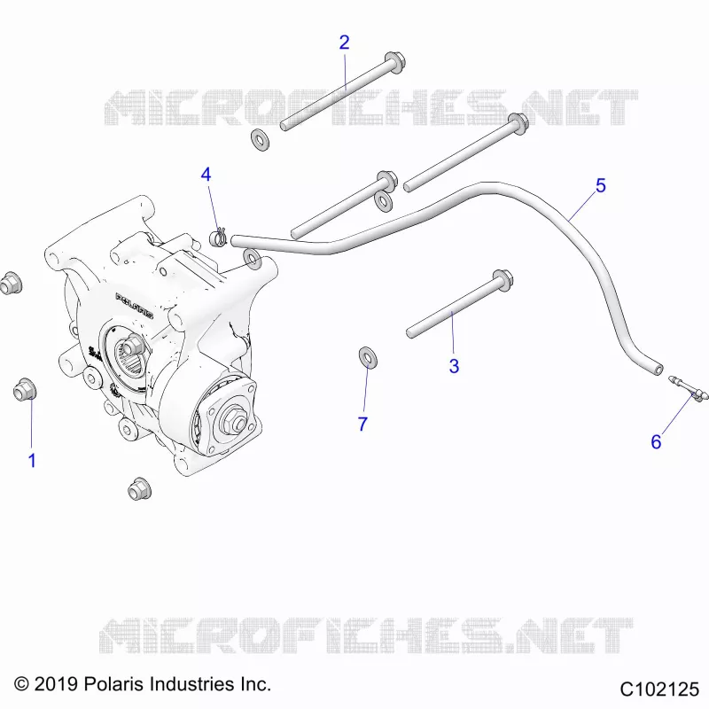 TRASMISSIONE, GEARCASE MOUNTING, REAR