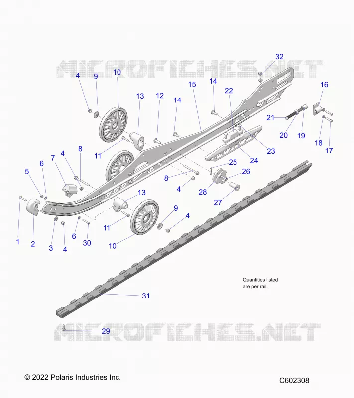 SUSPENSION, RAIL BEAM LH/RH