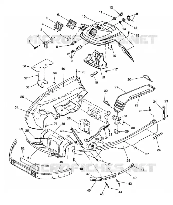 NOSEPAN   CONSOLE ASSEMBLY LITE GT/0933133 AND STARLITE GT/0933127 (4923232323003A)