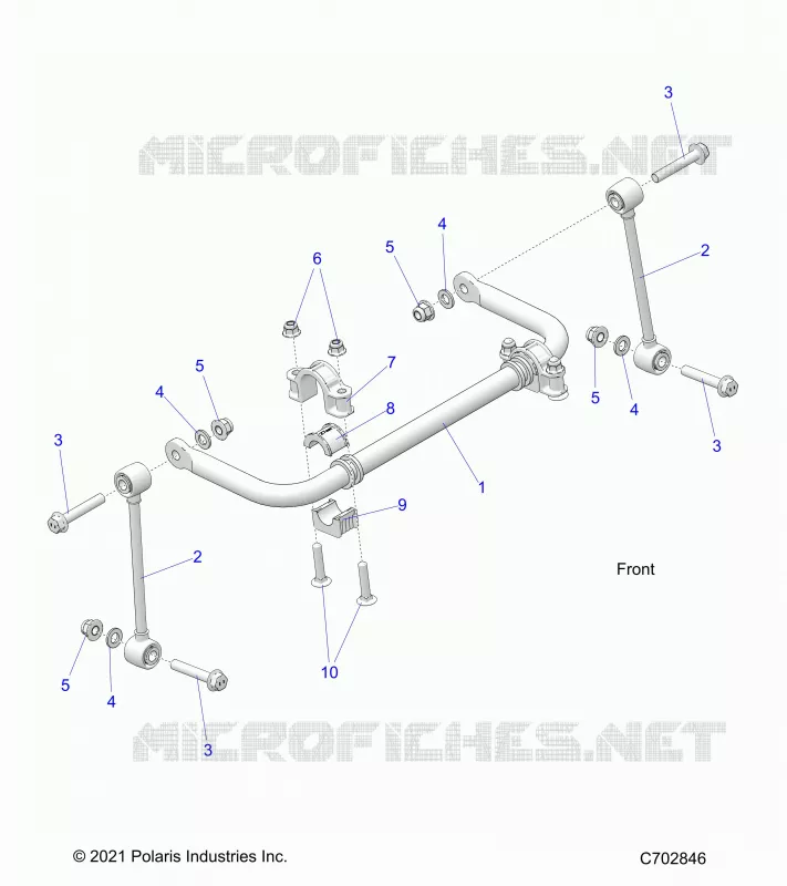 SUSPENSION, FRONT BARRA DI STABILIZZAZIONE