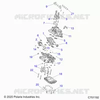 ENGINE, CRANKCASE AND ALBERO MOTORE