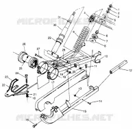 POSTERIORE SWING ARM   SHOCK 6X6 400L