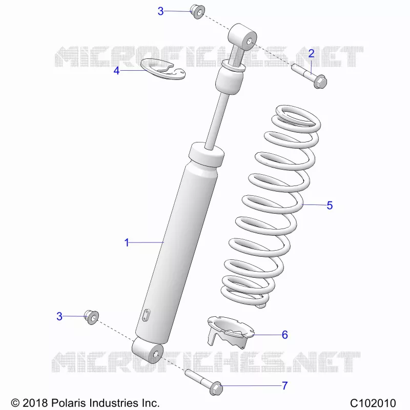 SUSPENSION, AMMORTIZZATORE POSTERIORE