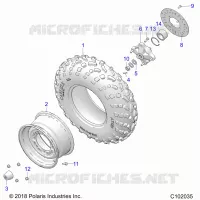 RUOTE, FRONT TIRE AND BRAKE DISC