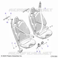 SEDE BELT MOUNTING, FRONT, STANDARD -Z22R4E92AD/AJ (C701293)