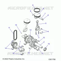 ENGINE, BALANCE SHAFT, ALBERO MOTORE/PISTON