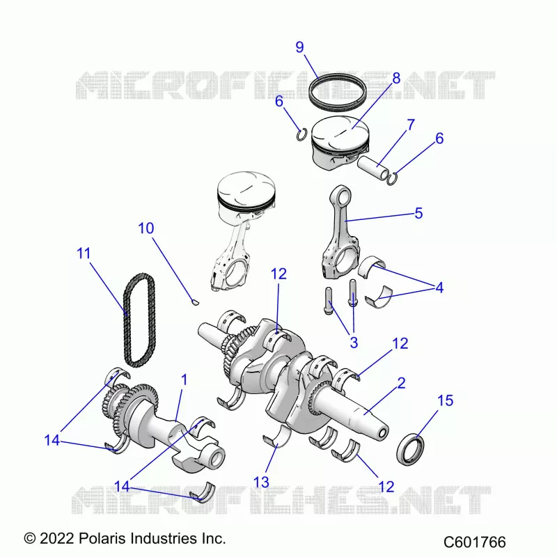 ENGINE, BALANCE SHAFT, ALBERO MOTORE/PISTON