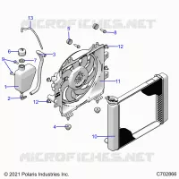 ENGINE, SISTEMA DI RAFFREDDAMENTO, RADIATOR, FAN &amp; OVERFLOW BOTTLE