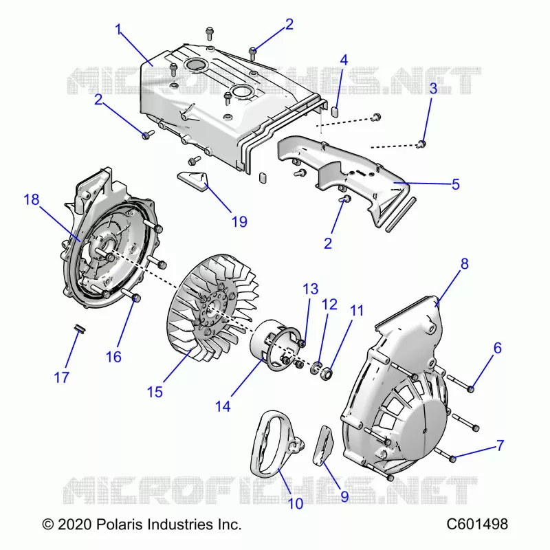ENGINE, BLOWER HOUSING AND AUTOAVVOLGENTE