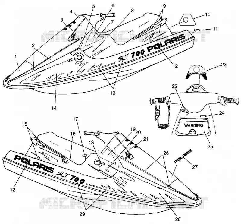 DECALS SLT 700 B964166 AND  INTL. SLT 700 I964166 (4933923392A007)