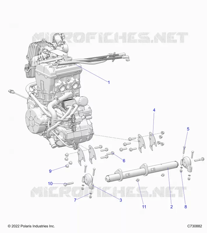 MOTORE, MOUNTING & LONG BLOCK