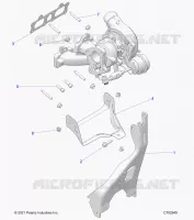 ENGINE, TURBO CHARGER MOUNTING