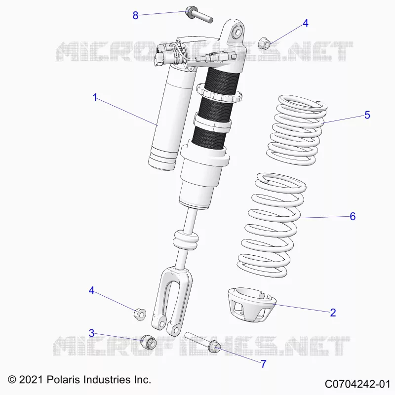 SUSPENSION, SHOCK ANTERIORE MOUNTING