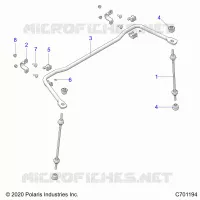 SUSPENSION, REAR BARRA DI STABILIZZAZIONE