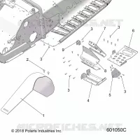 CHASSIS, FOOTREST-LH AND PROTEZIONE FRIZIONE