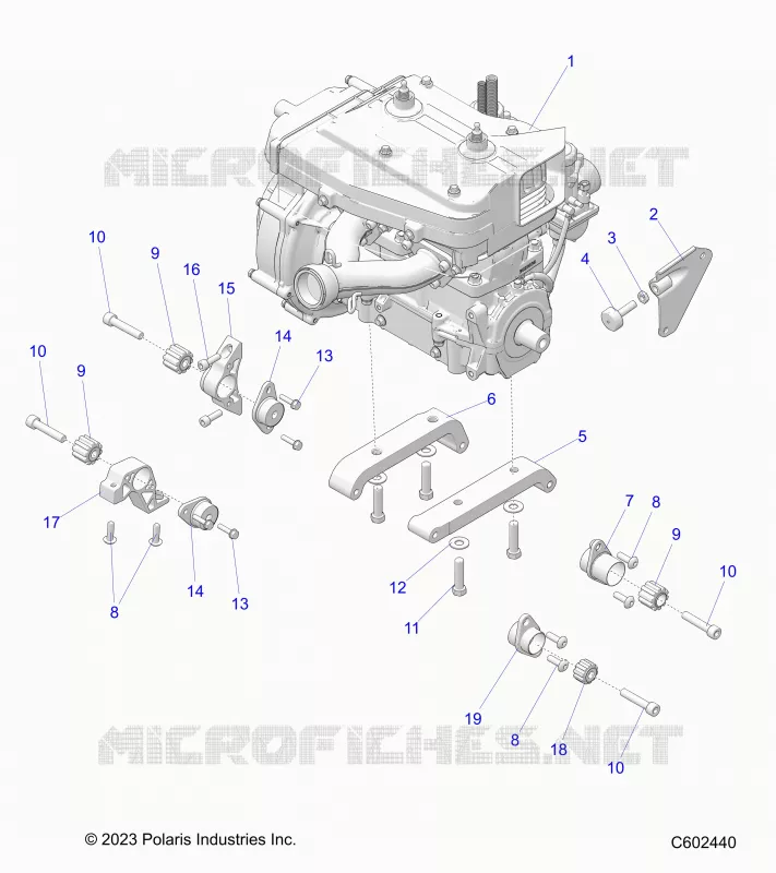 MOTORE, MOUNTING & LONG BLOCK