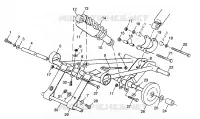 ANTERIORE COPPIA ARM 500 INDY 0982764(A)(B) and EUROPEAN 500 INDY E982764A (4942104210B009)