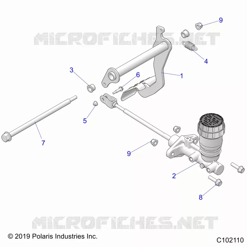 BRAKES, PEDAL AND CILINDRO PRINCIPALE MOUNTING